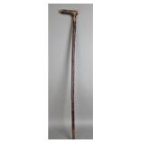 Folk Art Wooden Cane