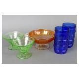 Candy Dish, Sherbet Dishes, Glasses