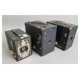 Antique Box Cameras- Kodak, Seneca + (3)