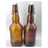 Vintage Amber Grolsch Beer Bottles (2)