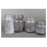 Vtg. Purple Glass Apothecary Medicine Jars (4)