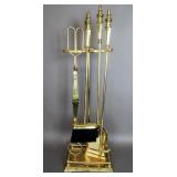 5 Piece Brass Fireplace Tool Set