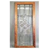Vintage Framed Leaded Glass Window