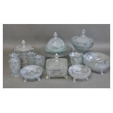 Floral Pressed Glass Set (13)