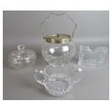 Glass Containers & Napkin Holder (4)