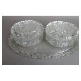Glass Trinket Jars & Vanity Tray (3)