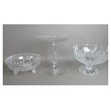 Glass Stand & Bowls (3)