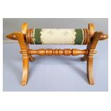 Antique Gout Rolling Pin Foot Stool