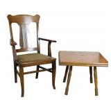 Grand Ledge Quarter Sawn Oak Chair & Table