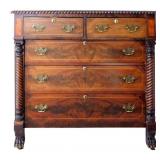 Antique Burled Walnut Dresser