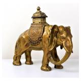 Cast Metal Elephant Incense Burner