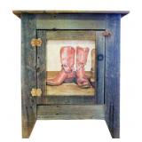 Rustic Western Style Cabinet Table