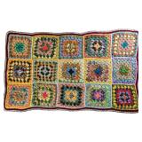 Vintage Hand Made Knit Lap Blanket