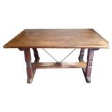 Vintage Mexican Trestle Table / Desk