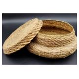 Vintage Small Woven Basket Art