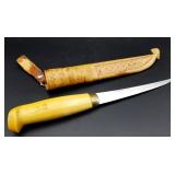 Rapala Wooden Handle Knife & Leather Sheath
