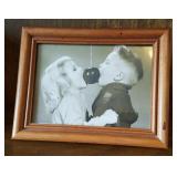 Vintage Kids Parlor Game Picture Wood Frame