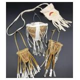 Apache Burden Baskets & Leather Pouch (4)