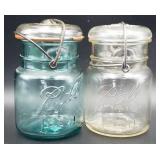 Vintage Ball Ideal Jars W/ Lids (2)