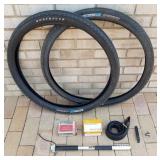 Bontrager Tires & Tubes, Q & Serfas Tubes, Pump