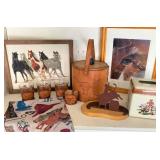 Western Decor - Ice Bucket, Scarf, Photos ++