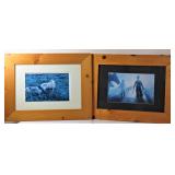 Rustic Framed Cowboy Prints (2)