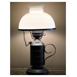 Vintage Milk Glass Shade Table Lamp