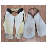 B Bar B Blackfoot Leather Chaps + (2)