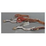 Embossed Stainless Steel Western Spurs