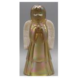 Fenton Handmade Iridescent Amber Angel