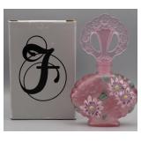 Fenton Art Glass Empress Rose Perfume Bottle