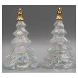 Fenton Handmade Iridescent Christmas Trees (2)
