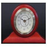 Linden Mahogany Finished Wood Alarm Clock