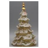 Fenton Handmade Iridescent Gold Christmas Tree
