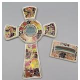 Mosaic Cross and Business Card Holder