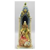 Ornate Porcelain Musical Nativity Box