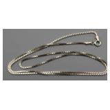 Sterling Silver Box Chain Necklace, 4.3g
