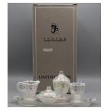 Fenton Art Glass Miniature Optic White Table Set