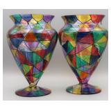 Euroglass Handmade Romanian Art Glass Vases (2)