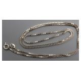 Sterling Silver Box Chain Necklace, 6.5g