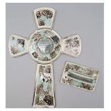 Mosaic Cross and Business Card Holder