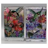 Amia Studios Stained Glass Votive Holders (2)