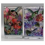 Amia Studios Stained Glass Votive Holders (2)