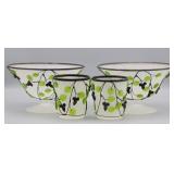 Frosted Glassware w/ Beaded Greenery (4)