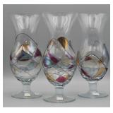 Euroglass Romanian Hand Made Art Glass Vases (3)