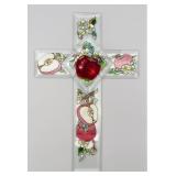 Hand Painted Glass Cross