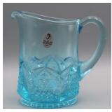 Fenton Art Glass Blue Topaz Pitcher
