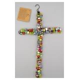 Wire & Beaded Hanging Cross