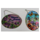 Small Oval Glass Suncatcher Signs (2)