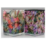 Amia Studios Stained Glass Votive Holders (2)